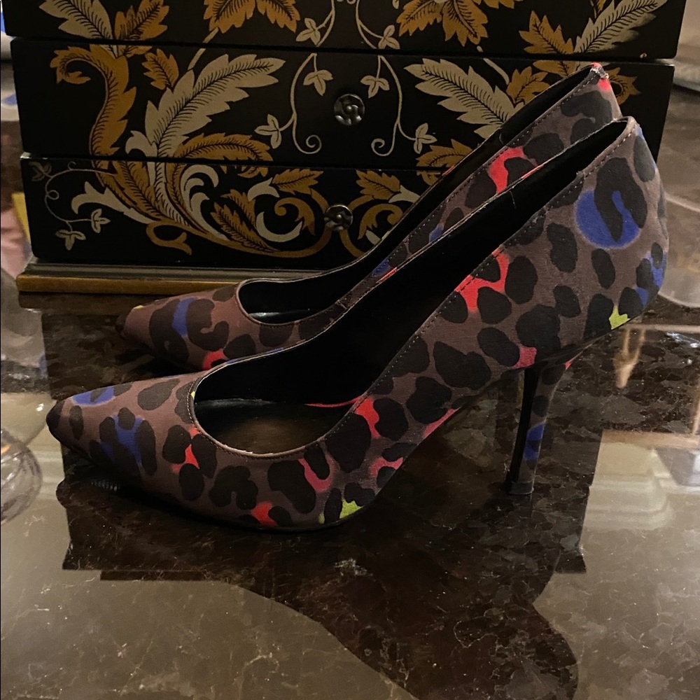 Nine West Multicolor Leopard Print Heels